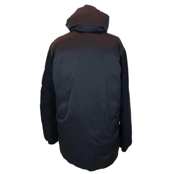 THEORY Briola Black Down Winter Puffer Parka Coat Size XS Classic Outdoor Warm - Picture 3 of 8